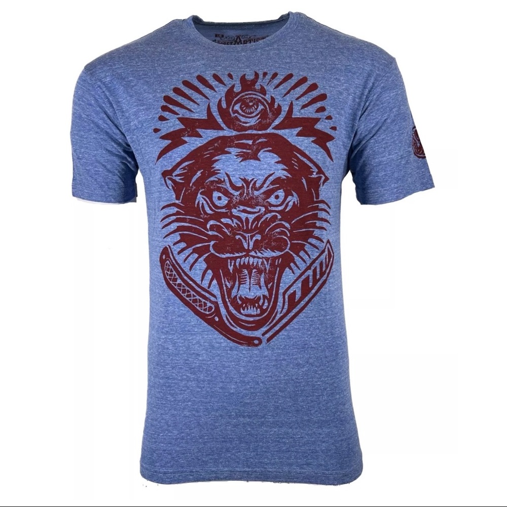 Secret Artist by Affliction Men's T-shirt ELECTRIC PANTHER